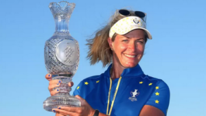 Solheim Cup: Europe captain Suzann Pettersen hails players as legends after retaining trophy